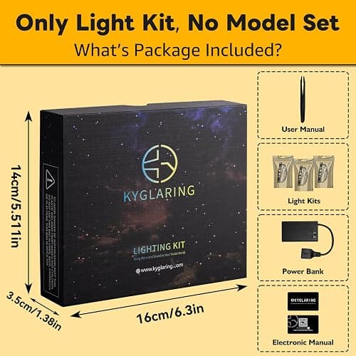 Kyglaring LED Light Kit Compatible with Lego The Milky Way Galaxy 31212 Building Blocks, Upgraded Lighting Accessories for Art 31212 Building Set (Lights Only, No Model Set) (Classic Version) thumbnail 2