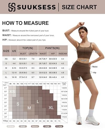 SUUKSESS Womens Workout Set Fitness Yoga Pilates Crop Tank Twist Back Cami High Waisted Tummy Control Bike Short thumbnail 7