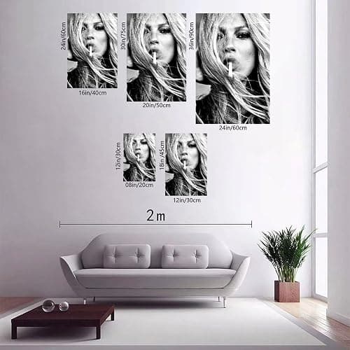 Hazzzey High Fashion Poster Trendy Black and White Wall Art Luxury Feminist Canvas Prints Beautiful Chic College Dorm Apartment Batchroom Bedroom Decor Unframe-style 16x24inch(40x60cm) thumbnail 3