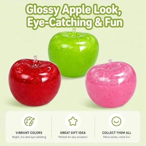 Slushy Apple Squishy, Stress Relief Fidget Toys with Crunchy Sounds, Pink | Soft Squeeze Toys with Slush Inside, Realistic Apple-Shaped, Calm Anxiety, Improve Focus, Gifts for Adults Office Home Travel thumbnail 5