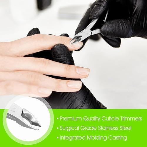 Kifmurase 8 Pack Cuticle Trimmer Stainless Steel Cuticle Nippers Pointed Blade Nail Cuticle Cutter Dead Skin Remover Pedicure Manicure Tools Double Spring for Fingernails Toenails (Silver) thumbnail 3