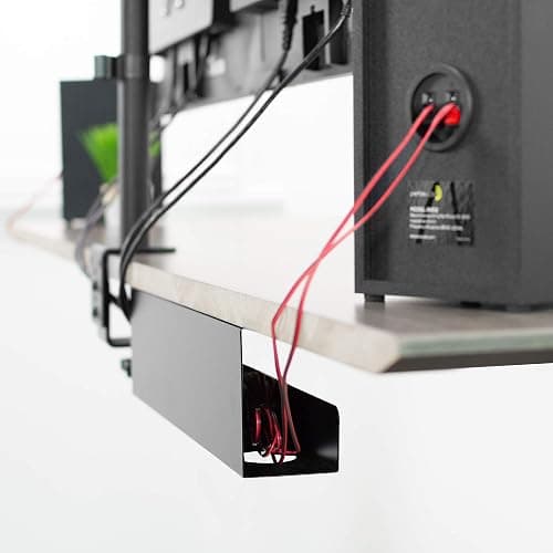 VIVO Under Desk 17 inch Cable Management Trays, Power Strip Holders, Cord Organizers, Wire Tamers for Office and Home, Black, 2 Pack, DESK-AC06-2C thumbnail 9