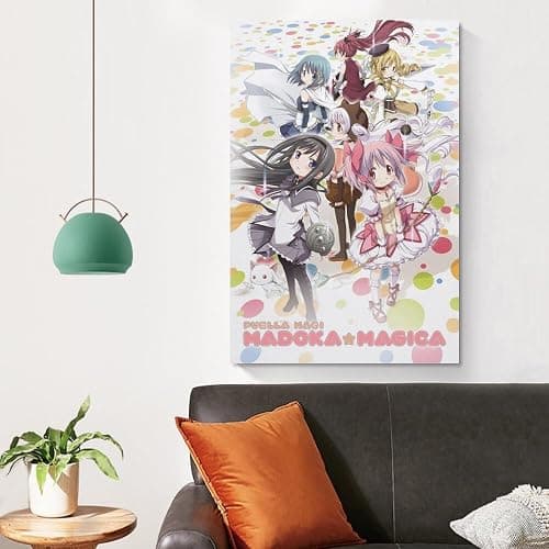 showse Puella Magi Madoka Magica Poster Canvas Wall Art Room Aesthetics HD Modern Decorative Painting For Teens Bedroom Liveroom Dorm Deco 12x18inch(30x45cm) thumbnail 4