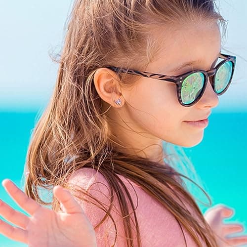 Finrezio Hypoallergenic Earrings for Girls Women Surgical Steel Screw Back Earrings Cute Earrings Girls Earrings Ages 8-12 Hypoallergenic Screwback Stud Earring Set thumbnail 5