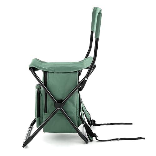 Arrowhead Outdoor Multi-Function 3-in-1 Compact Camp Chair: Backpack, Stool & Insulated Cooler, w/Bottle Holder & Storage Bag, External Pockets, Backrest, Fishing, Hiking, Heavy-Duty, USA-Based thumbnail 12