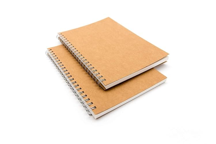 DSTELIN Blank Spiral Notebook, 9-Pack, Soft Cover, Sketch book, 100 Pages / 50 Sheets, 7.5 inch x 5.1 inch (Brown) thumbnail 4