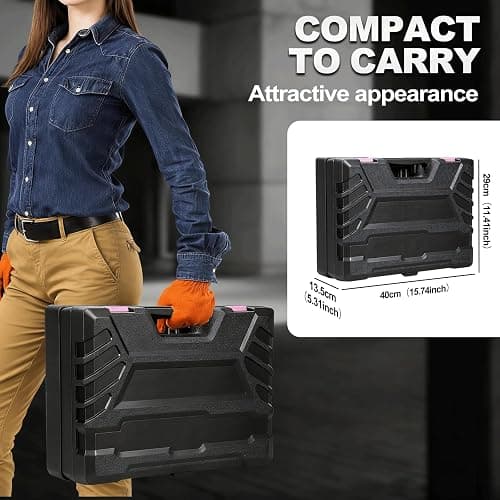 Tool Set- 412 Piece Home Repair/Auto Tool Kit, Storage Organizer with Drawers, Toolbox Storage Case for Women & Men, Perfect for Homeowner, Diyer, Handyman, DIY thumbnail 3
