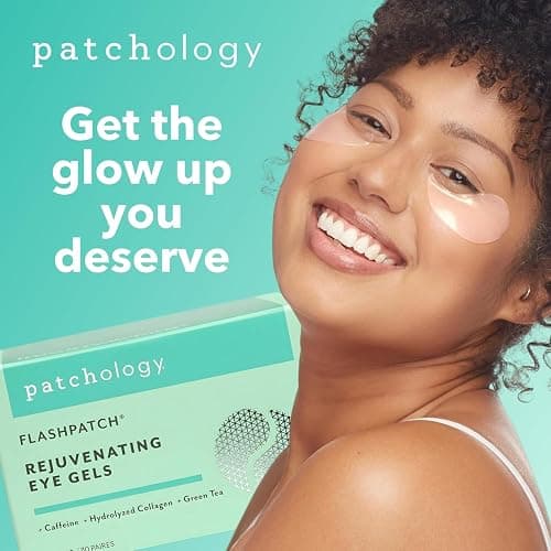 Patchology Rejuvenating Under Eye Gels - Hydrating Eye Mask w/Caffeine, Hydrolyzed Collagen & Centella Asiatica- Under Eye Patches For Dark Circles - Minimize Puffiness & Wrinkle Reducer - 30 ​Pairs thumbnail 2