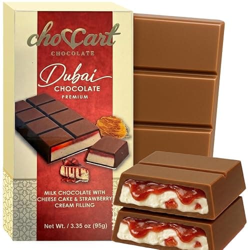 Dubai Chocolate Bar Variety Pack 5 Pcs – Pistachio Kunafa, Lotus, Angel Hair & Strawberry Cheesecake Chocolate Gift Box | Assorted Gourmet Middle Eastern Chocolates thumbnail 6