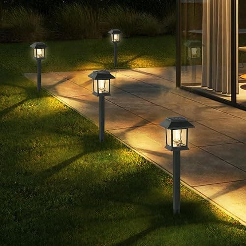 Greluna Solar Lights Outdoor,12 Pack 3000K Waterproof Auto On/Off Solar Pathway Lights for Your Garden, Landscape, Path, Yard, Patio, Driveway,Walkway Decor thumbnail 8