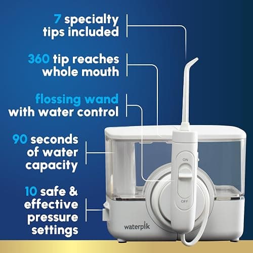 Waterpik ION Professional Water Flosser, Rechargeable and Portable for Teeth, Gums, Braces, 10 Settings, 7 Flossing Tips For Multiple Users And Needs, ADA Accepted, WF-12 White, Packaging May Vary thumbnail 2