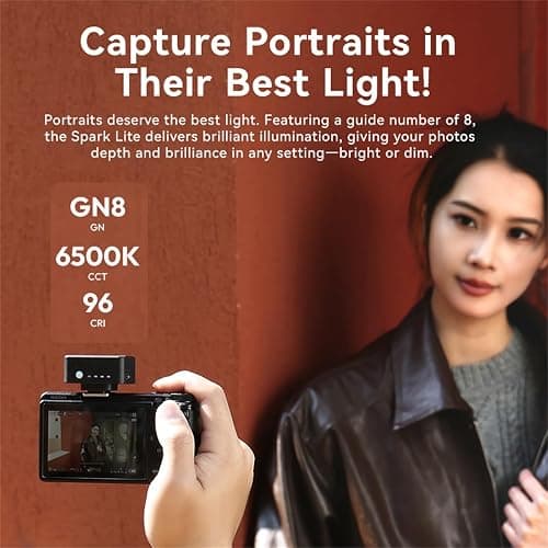 ULANZI SL02 Mini Flash Speedlite with Video Light, GN8 6500K Camera Mini Flashlight Fill Light for Canon Fuji Sony Nikon and Other More SLR Digital Cameras, 4 Power Levels Camera Flash Speedlight thumbnail 2