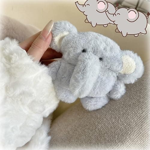 Elephant for Case,3D Cute Plush Earphone Protective,Fluffy Elephant Airpod,Fluffy for Pro Case Cute (for pro/pro 2) thumbnail 6