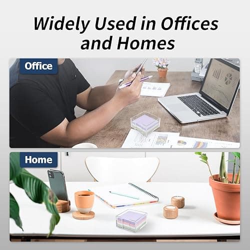 Acrylic Sticky Note Holder, 3 x 3 Crystal Clear Acrylic Notepad Holder Sticky Note Dispenser for Dorm Room and Office Desk Organizer thumbnail 7