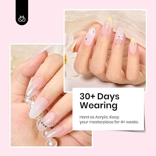 Beetles Builder Gel,1 oz Nude Pink Sculpted Gel,High Hardness for Nail Extension,Broken,Protection Durable for Salon, UV LED Lamp Cured,Nail DIY Art Manicure thumbnail 4