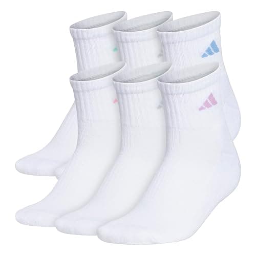 adidas Men's Women's Athletic Cushioned 6-Pack Quarter - Image 1