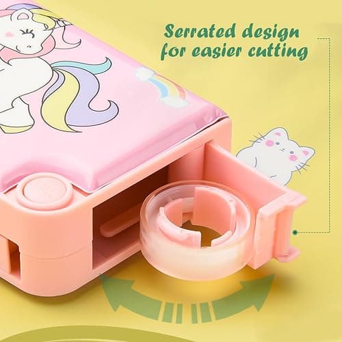 LilyBeauty Multifunction Pencil Case for Boys & Girls, Cute Cartoon Pencil Box Organizer Stationery with Sharpener, Scissors & Rule, Birthday Gifts for Kids Teens(Pink) thumbnail 3