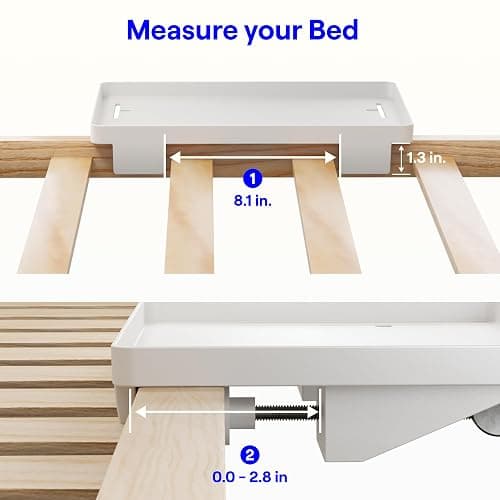 Bedside Shelf for Dorm Room-white thumbnail 5