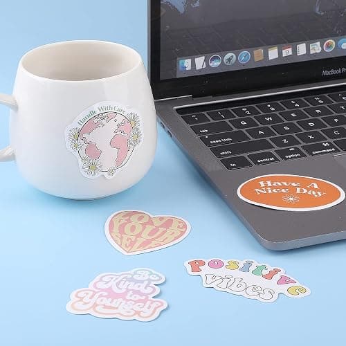 100PCS Cute Preppy Stickers Pink Motivational Vinyl Waterproof Stickers for Laptop Bumper Water Bottles Computer Phone Hard Hat Car Inspirational Decals for Adults Women Kids Teen Girls thumbnail 2