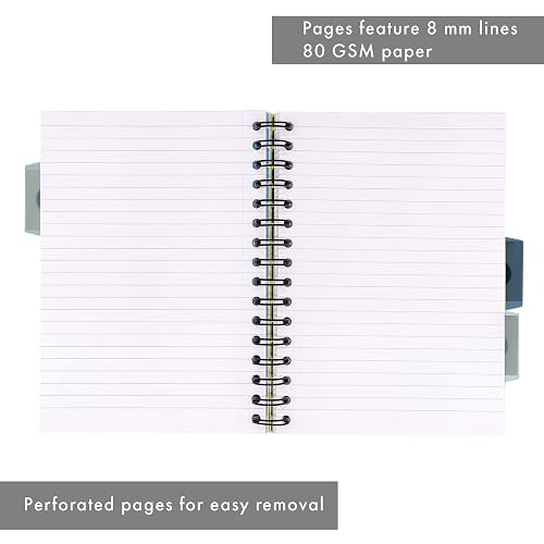 Pukka Pad Haze A5 Project Book – Pack of 3 Wirebound Notebooks with 5 Repositionable Dividers with Storage Pockets and Tabs for Organisation and Personalisation – 200 Pages, 100 Sheets of 80GSM Paper thumbnail 5
