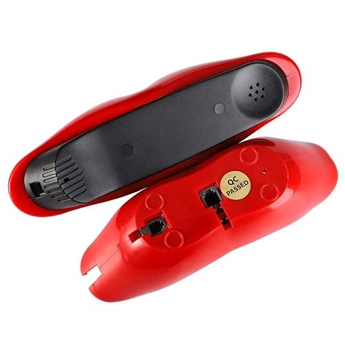 Suwimut Red Mouth Telephone, Wired Novelty Cute Sexy Lip Phone, Gift Real Corded Cartoon Shaped Landline Phone Desk Corded Phones for Home Hotel Office Shop Party Decor thumbnail 3