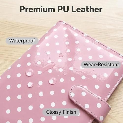 A5 Kpop Photocard Binder, 240 Slots Photo Card Holder Book Album, Pink | For Organizing Trading Card, 6 Ring A5 Binder, PU Leather Photo Card Collector collection Album,with Magnetic Buckle Closure thumbnail 4