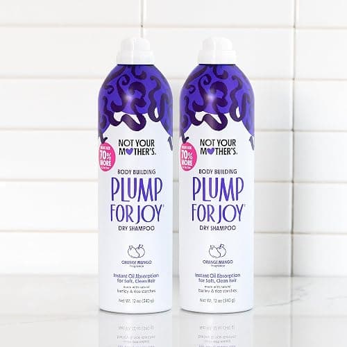 Not Your Mother's Value Size Plump for Joy Jumbo Dry Shampoo (2-Pack) - 12 oz Each - 70% More to Absorb Oil and Build Body - Orange Mango - For All Hair Types thumbnail 6