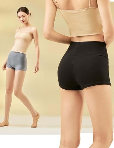 Daydance Black Cotton Women Ballet Shorts for Dance, Yoga, Workout, Volleyball, Gymnastics thumbnail 4