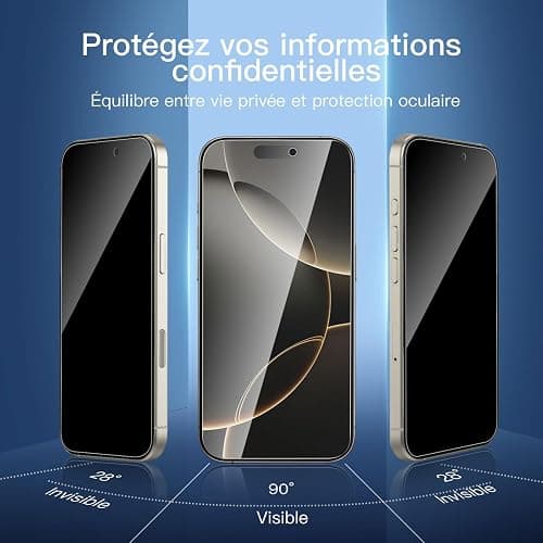 Verre Trempé Anti-Espion pour iPhone 17 thumbnail 4