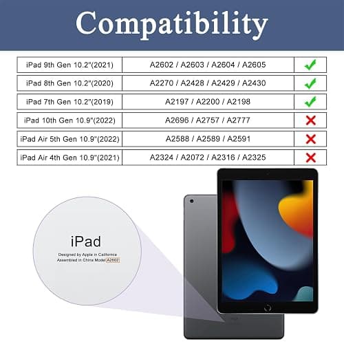 Soke Case for iPad 9th/8th/7th Generation 10.2-Inch (2021/2020/2019 Release), with Built-in Screen Protector and Kickstand, Rugged Full Body Protective Cover for Apple iPad 10.2 Inch - Light Gray thumbnail 2