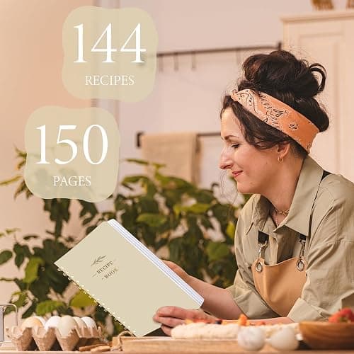 Perfect Blank Recipe Book-Recipe Book to Write in Your Own Recipes,Hardcover Personal Blank Recipe Book, Recipe Notebook Hold 144 Exclusive Formula Recipes (Oat) thumbnail 3