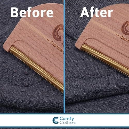 Comfy Clothiers Cedar Wood Sweater Pilling Remover - Multi-Fabric Cashmere Comb - De-Pilling and Lint Removal for Cashmere, Wool, and Other Fabrics - Restore Fine Garments, Sweaters, and Coats thumbnail 2