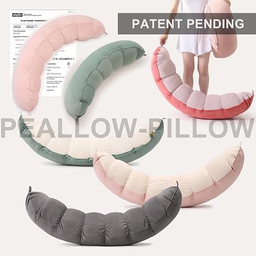 Ailuteie Peallow(Pat. Pend) – Long Round Body Pillow for Adults, Bolster Pillow for Sleeping, Soft and Supportive Pillow for Sleeping & Lumbar Support (Teal Blue, 29.5") thumbnail 7