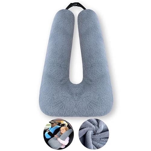 FHSGGP Travel Pillow Car Pillow Kid Car Sleeping The Sleeping Aid for Adults and Kids on Road Trips Kids Travel Pillow Gray - Image 1