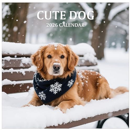 2026 Wall Calendar, Large Monthly Wall Calendar Dogs, Jan 2026 - Dec 2026, 12" x 24" (Opened), Hanging Planning Calendars for Family Home Office Supplies - Image 1