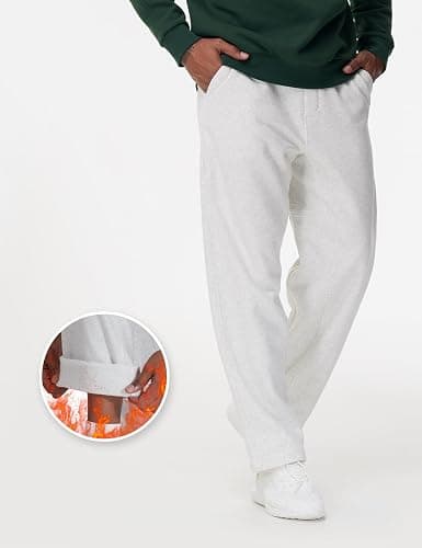 THE GYM PEOPLE Men's Baggy Fleece Workout Sweatpants with Pockets Drawstring Lounge Athletic Running Pants thumbnail 3