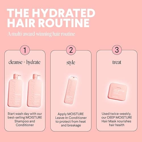 MONDAY HAIRCARE Moisture Shampoo + Conditioner Bathroom Set (2 Count) 27 oz Each for Dry, Coarse, Stressed, Frizzy Hair, Made with Coconut Oil, Rice Protein, Shea Butter and Vitamin E thumbnail 9