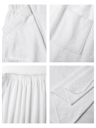 SIORO Women Bath Towel Wrap Robe, Soft Cotton Terry Spa Cloth, Plush Adjustable Closure for Shower, Travel, Pool, Gym thumbnail 5