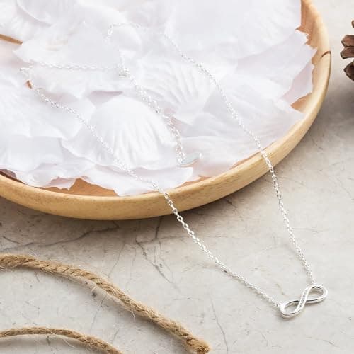 Philip Jones Silver Plated Infinity Pendant Necklace Created with Zircondia® Crystals thumbnail 5