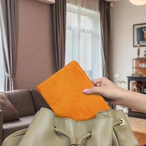 CoBak Case for 6" E-Reader - PU Leather Smart Cover with Auto Sleep/Wake & Hand Strap, not Compatible with Kobo Clara,Orange thumbnail 7