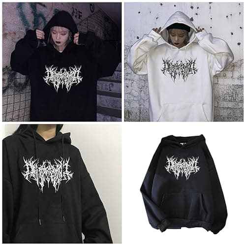 Y2K Grunge Gothic Graphics Hoodies Women Harajuku Aesthetic Hiphop Long Sleeve Oversized Sweatshirt Streetwear Autu thumbnail 2