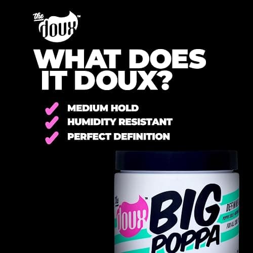 The Doux BIG POPPA Curl Defining Gel for Curly Hair – Frizz Control Styling Gel with Babassu Oil for Long-Lasting Shine & Soft Hold – Non-Crunch Hair Gel for Women, Coils, Waves & Curls thumbnail 6