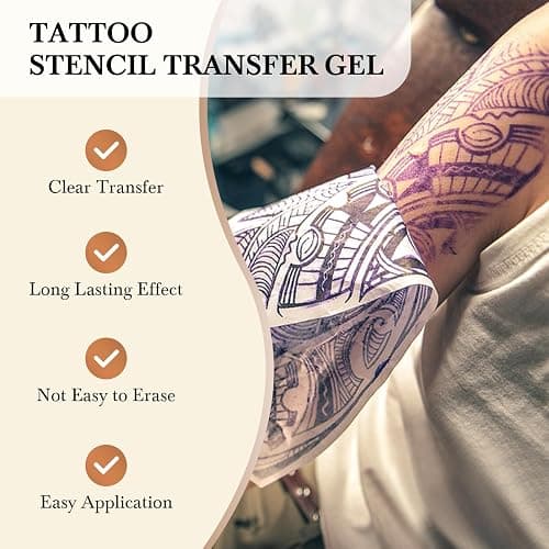 Pjordo Tattoo Stencil Transfer Gel Solution : for Transfer Stickers Paper, Tattoo Supplies Accessories for Tattoo Artists & Beginners thumbnail 3