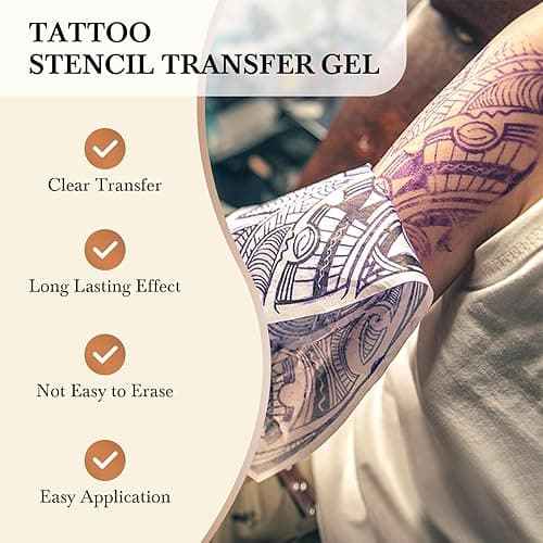Pjordo Tattoo Stencil Transfer Gel Solution : for Transfer Stickers Paper, Tattoo Supplies Accessories for Tattoo Artists & Beginners thumbnail 4