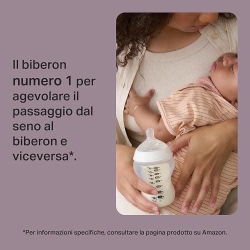 Tommee Tippee biberon anti-colica Natural Start 150ml, con tettarella simile al seno materno, valvola anti-colica, autosterilizzante, 3 pezzi thumbnail 3