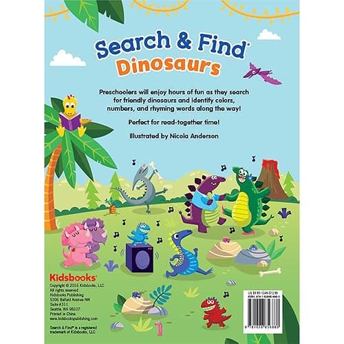 My First Search & Find: Dinosaurs Board Book – Fun Dinosaur Search for Toddlers Ages 2+ | Boost Focus, Learn Colors & Numbers | Great Read-Together Gift thumbnail 2