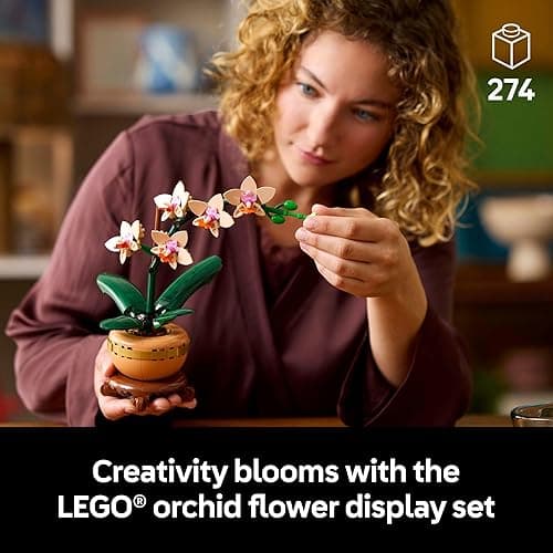 LEGO Botanicals Mini Orchid Building Set - Artificial, Fake Orchid for Home Decor, Adults Ages 18+ - Gift for Birthdays - Indoor Plant Decorations for Table, Desk, Office - 10343 thumbnail 4