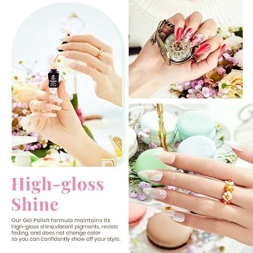 Beetles UV Gel Nagellack Set - mit Gel Basis Decklack 23 Stuck 20 Farben Macaron Farben Kollektion Leuchtende Nail Art DekorationenNfänger DIY Nail Art Maniküre für Frauen thumbnail 5