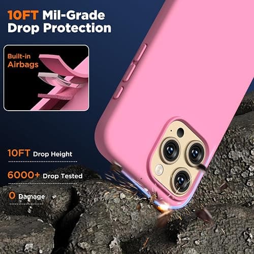 COFFKER Silicone for iPhone 15 Plus Case, Phone Cover, Tender Pink | Full Body Protection, Shockproof Slim Phone Case with Anti-Scratch Microfiber Lining thumbnail 6