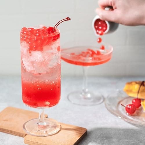 Tea Zone [1 Pound] Cherry Popping Pearls, Bursting Pearls for Teas, Shakes, Smoothies, Dessert Toppings - 1 Pound (Pack of 1) - Cherry thumbnail 7